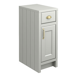 Chatsworth Grey Cupboard Unit 300mm Wide x 435mm Deep with Brushed Brass Handles