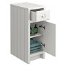 Chatsworth Grey Cupboard Unit 300mm Wide x 435mm Deep with Chrome Handles