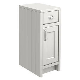 Chatsworth Grey Cupboard Unit 300mm Wide x 435mm Deep with Chrome Handles