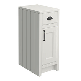 Chatsworth Grey Cupboard Unit 300mm Wide x 435mm Deep with Matt Black Handles Large Image