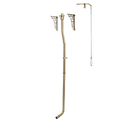 Chatsworth High Level Traditional WC Flush Pipe Kit Antique Brass