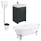 Chatsworth High Level Graphite Roll Top Bathroom Suite In Bathroom Large Image