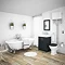 Chatsworth High Level Traditional Toilet w. Graphite Seat & Black Flush Pull Handle  additional Larg
