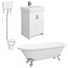 Chatsworth High Level White Roll Top Bathroom Suite  Profile Large Image