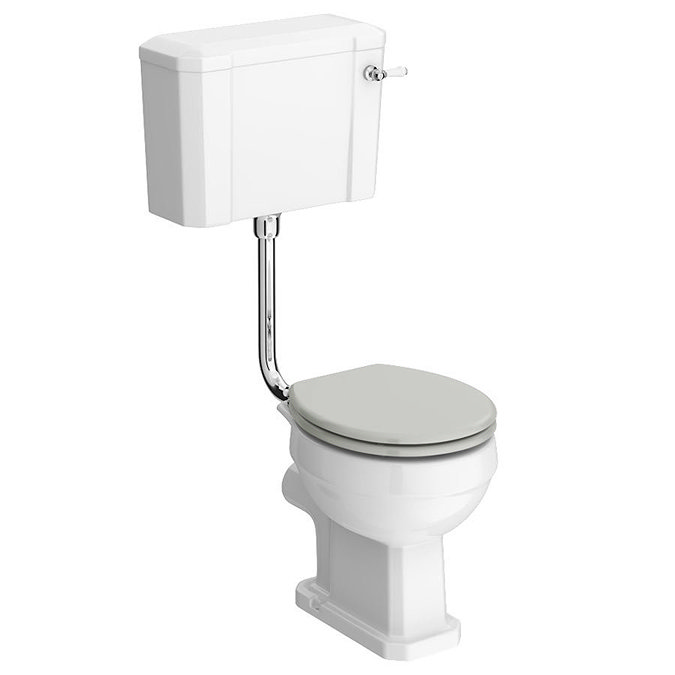 Chatsworth Low Level Traditional Toilet w. Grey Seat Large Image