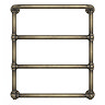 Chatsworth Maine Antique Brass Traditional Heated Towel Rail with Heating Element Connection