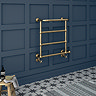 Chatsworth Maine Brushed Brass Traditional Heated Towel Rail with Heating Element Connection