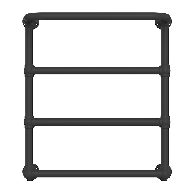 Chatsworth Maine Matt Black Traditional Heated Towel Rail with Heating Element Connection