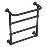 Chatsworth Maine Matt Black Traditional Heated Towel Rail with Heating Element Connection