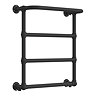 Chatsworth Maine Matt Black Traditional Heated Towel Rail with Heating Element Connection