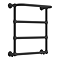 Chatsworth Maine Matt Black Traditional Heated Towel Rail with Heating Element Connection