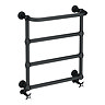 Chatsworth Maine Matt Black Traditional Heated Towel Rail with Heating Element Connection