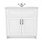 Chatsworth White Marble 810mm Traditional White Vanity Unit + Toilet Package In Bathroom Large Imag
