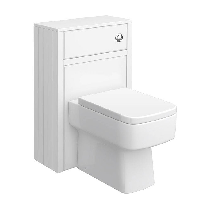 Chatsworth White Marble 810mm Traditional White Vanity Unit + Toilet Package Standard Large Image