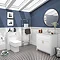 Chatsworth White Marble 810mm Traditional White Vanity Unit + Toilet Package Large Image