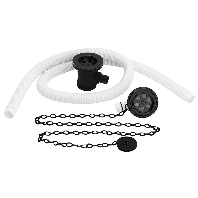 Chatsworth Extended Retainer Bath Waste + Overflow Matt Black