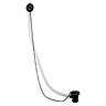 Chatsworth Matt Black Extended Retainer Bath Waste, Overflow with Plug and Link Chain