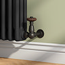 Chatsworth Matt Black Thermostatic Corner Radiator Valves - Energy Saving