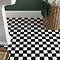 Chatsworth Matt Black & White Checkerboard Mosaic Tile Sheet
