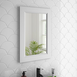 Chatsworth Mirror (600 x 400mm - White) Medium Image