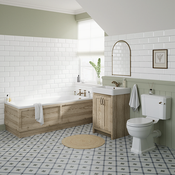 Chatsworth Natural Oak 800 Traditional End Bath Panel