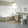 Chatsworth Natural Oak 800 Traditional End Bath Panel