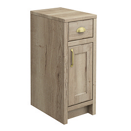 Chatsworth Natural Oak Cupboard Unit 300 Wide x 435 Deep with Brushed Brass Handles