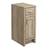 Chatsworth Natural Oak Cupboard Unit 300 Wide x 435 Deep with Brushed Brass Handles