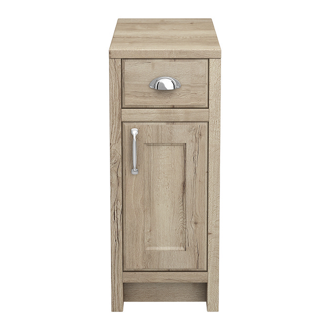 Chatsworth Natural Oak Cupboard Unit 300 Wide x 435 Deep with Chrome Handles