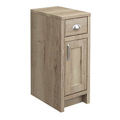 Chatsworth Natural Oak Cupboard Unit 300 Wide x 435 Deep with Chrome Handles