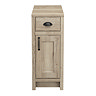 Chatsworth Natural Oak Cupboard Unit 300 Wide x 435 Deep with Matt Black Handles
