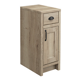 Chatsworth Natural Oak Cupboard Unit 300 Wide x 435 Deep with Matt Black Handles