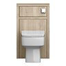 Chatsworth Natural Oak Toilet Unit with Square Pan, Cistern & Chrome Flush