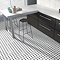 Chatsworth Octagon Black & White Mosaic Tile Sheet - 295 x 295mm