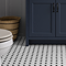 Chatsworth Octagon Black & White Mosaic Tile Sheet - 295 x 295mm
