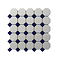 Chatsworth Octagon Blue & White Mosaic Tile Sheet - 295 x 295mm