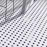 Chatsworth Octagon Blue & White Mosaic Tile Sheet - 295 x 295mm