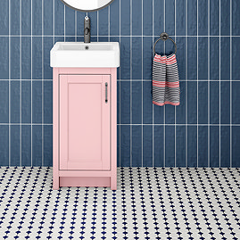 Chatsworth Octagon Blue & White Mosaic Tile Sheet - 295 x 295mm