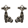 Chatsworth Old English Brass Angled Traditional Radiator Valves  Feature Large Image