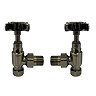 Chatsworth Old English Brass Angled Traditional Radiator Valves  Standard Large Image
