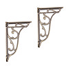 Chatsworth Ornate Cistern/Basin Wall Brackets - Antique Brass