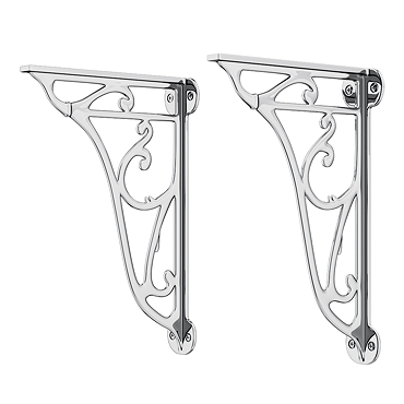 Chatsworth Ornate Cistern/Basin Wall Brackets - Chrome