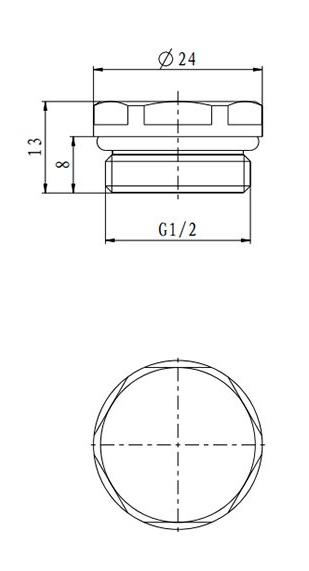 Chatsworth Radiator 1/2" Blanking Plug - White