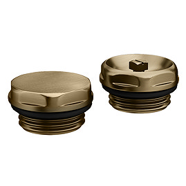 Chatsworth Radiator 1/2" Bleed Valve & Blanking Plug Antique Brass
