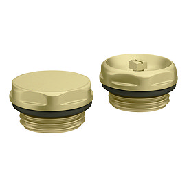 Chatsworth Radiator 1/2" Bleed Valve & Blanking Plug Brushed Brass