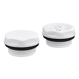 Chatsworth Radiator 1/2" Bleed Valve & Blanking Plug White