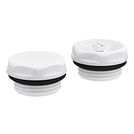 Chatsworth Radiator 1/2" Bleed Valve & Blanking Plug White