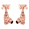 Chatsworth Rose Gold Angled Art Deco Radiator Valves