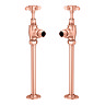 Chatsworth Rose Gold Angled Art Deco Radiator Valves