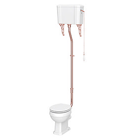 Chatsworth Rose Gold High Level Traditional Toilet Large Image
